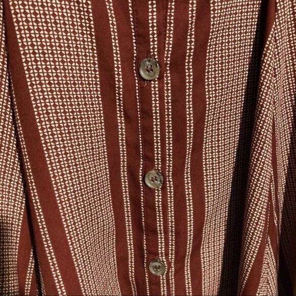 June & Hudson Striped Button Front Midi Skirt - Size L - Picture 7 of 7